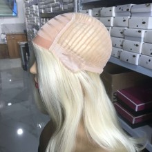 Blonde Natural Straight Alopecia Medical Wigs