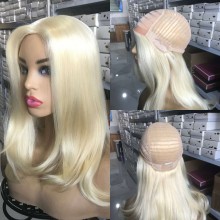 Blonde Natural Straight Alopecia Medical Wigs