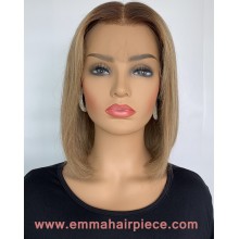 Ombre Color Bob Straight Remy Human Hair 13*6 HD Lace Wig--BH47