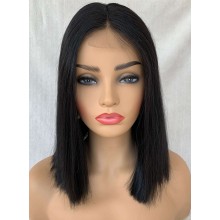 Bob Straight Remy Human Hair 2x4 Lace Front Closure Wig--BB11