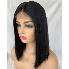 Bob Straight Remy Human Hair 2x4 Lace Front Closure Wig--BB11