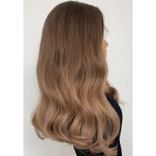 Balayage Wave European Human Hair invisible Lace Wig -YN14