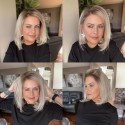 Half Price!!!Ombre Platinum Short Wave Remy Human Hair 13x4 Lace Wig--EM18