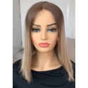 Ombre Highlight Straight Bob European Human Hair invisible HD Lace Wig--YN16