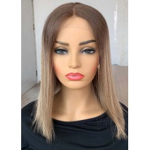 Ombre Highlight Straight Bob European Human Hair invisible HD Lace Wig--YN16